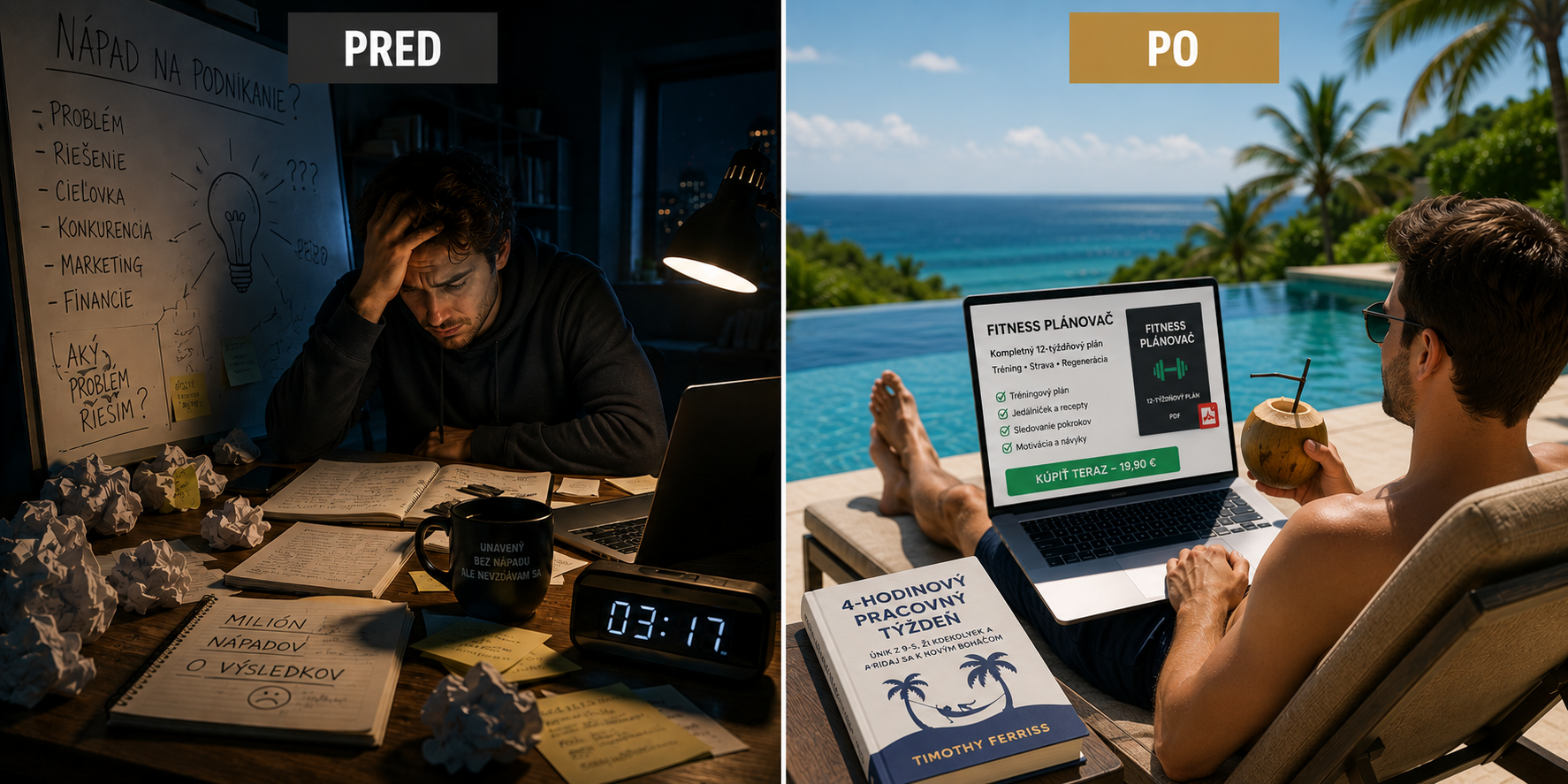Pred a po — od nápadu k digitálnemu biznisu